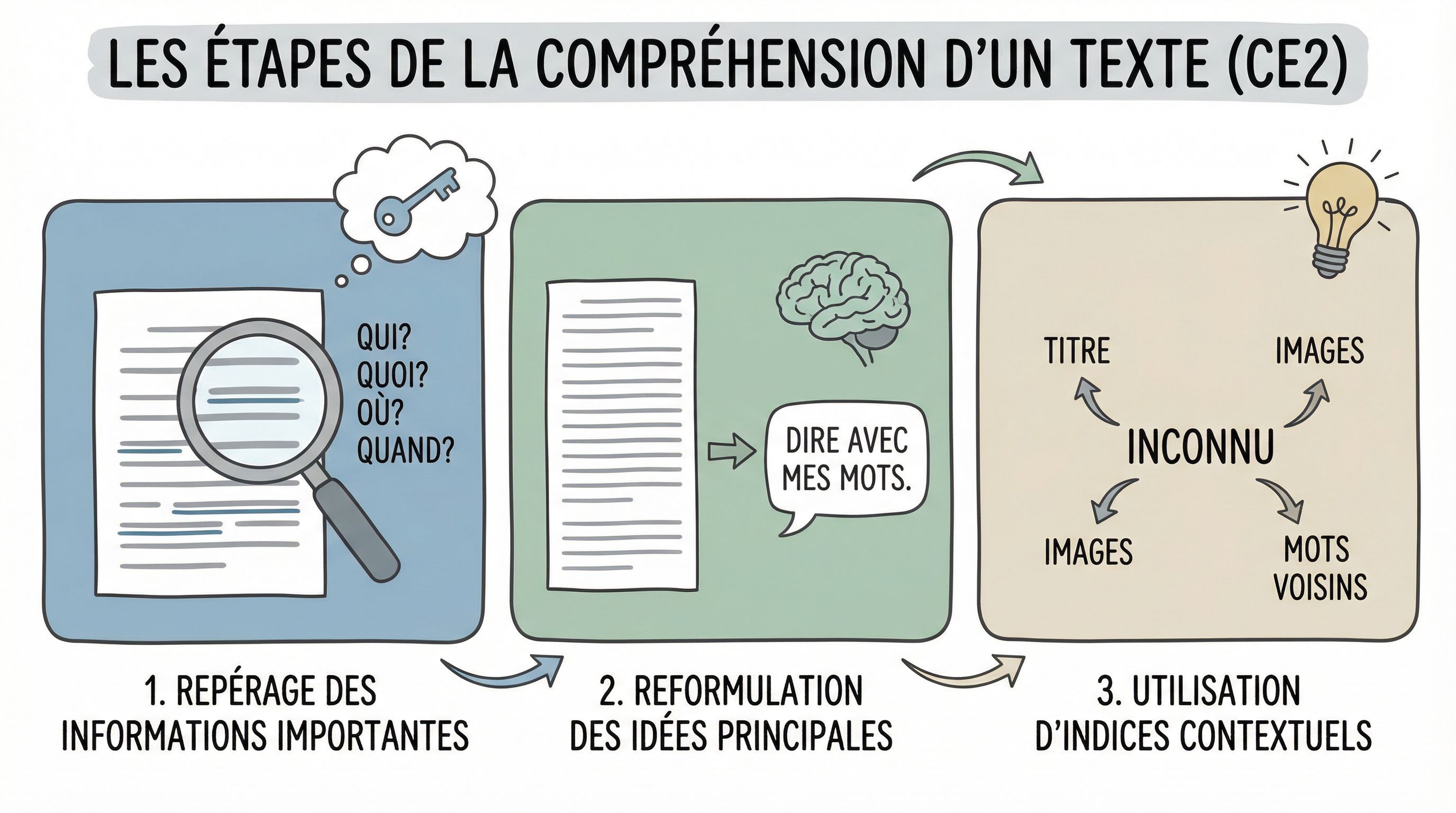 Exercices lecture CE2 et corrigé PDF gratuit