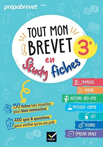 Tout mon brevet 2026 en studyfiches - 3e (toutes les matières): fiches visuelles & quiz pour réviser son brevet facilement