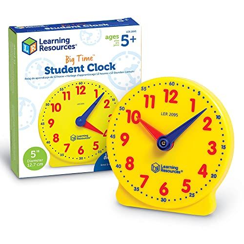 Learning Resources – Montessori Bois pour Apprendre l’Heure – Jouet Éducatif Enfant 5+ – Idée Cadeau Noël – Ludique & Pédagogique