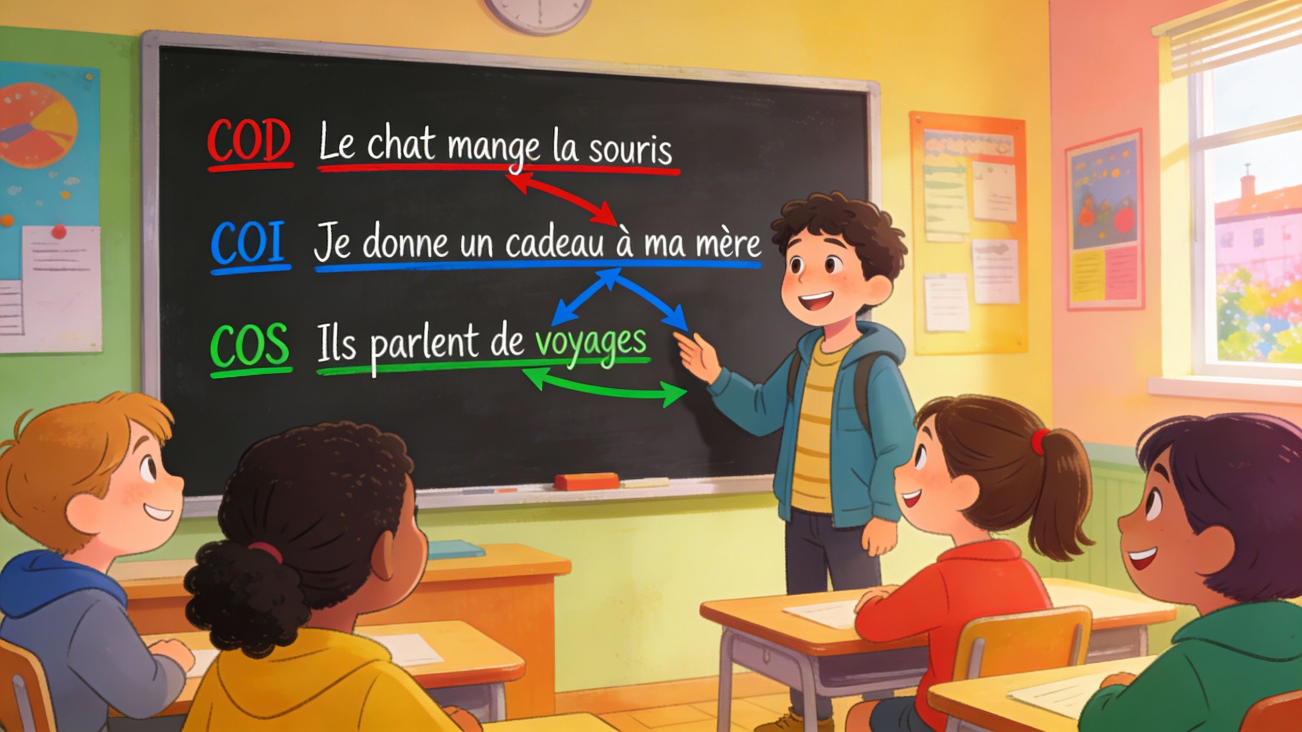 Différence entre COD, COI et COS : comprendre simplement