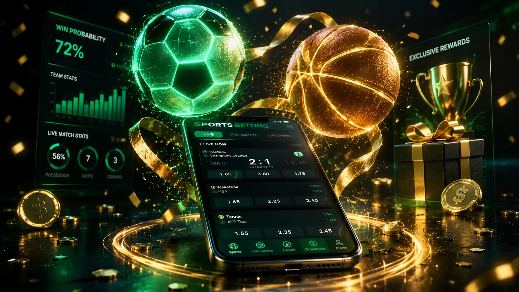 Paris sportifs, récompenses et bonus sur mobile
