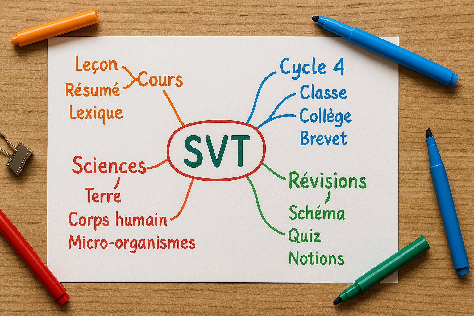Cartes mentales en SVT cycle 4 : réviser efficacement du collège au brevet