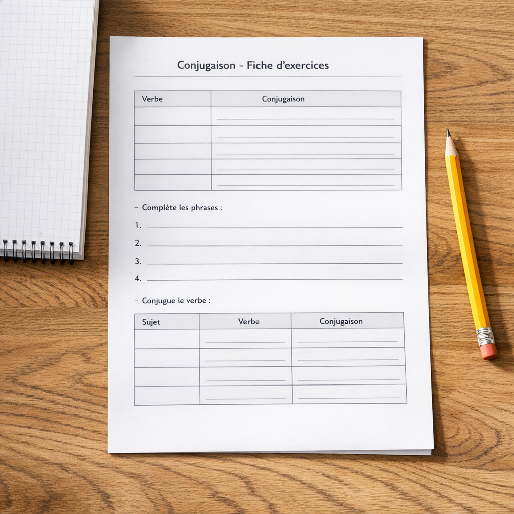 Conjugaison du verbe rentrer en 6e : évaluation et PDF