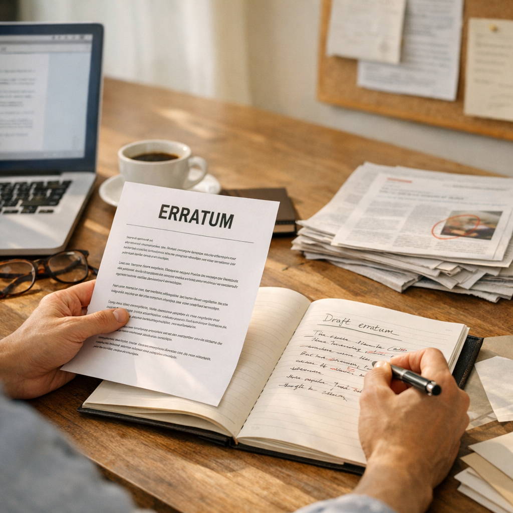 Comment faire un erratum et le publier ?