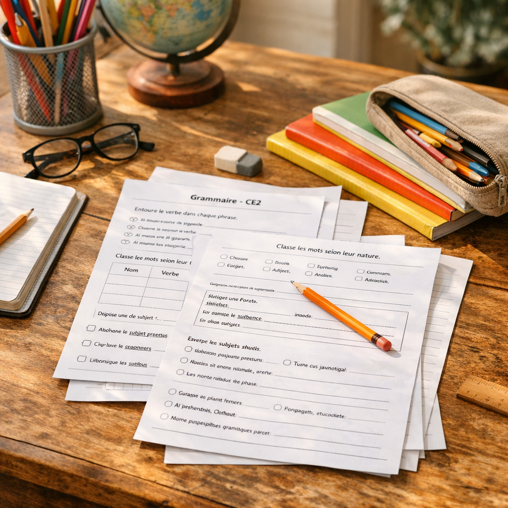 Exercices de grammaire CE2 à imprimer