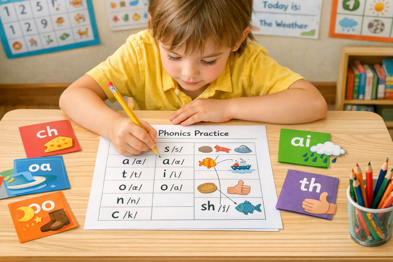 Exercices – Sons et graphèmes (CP) avec corrigé