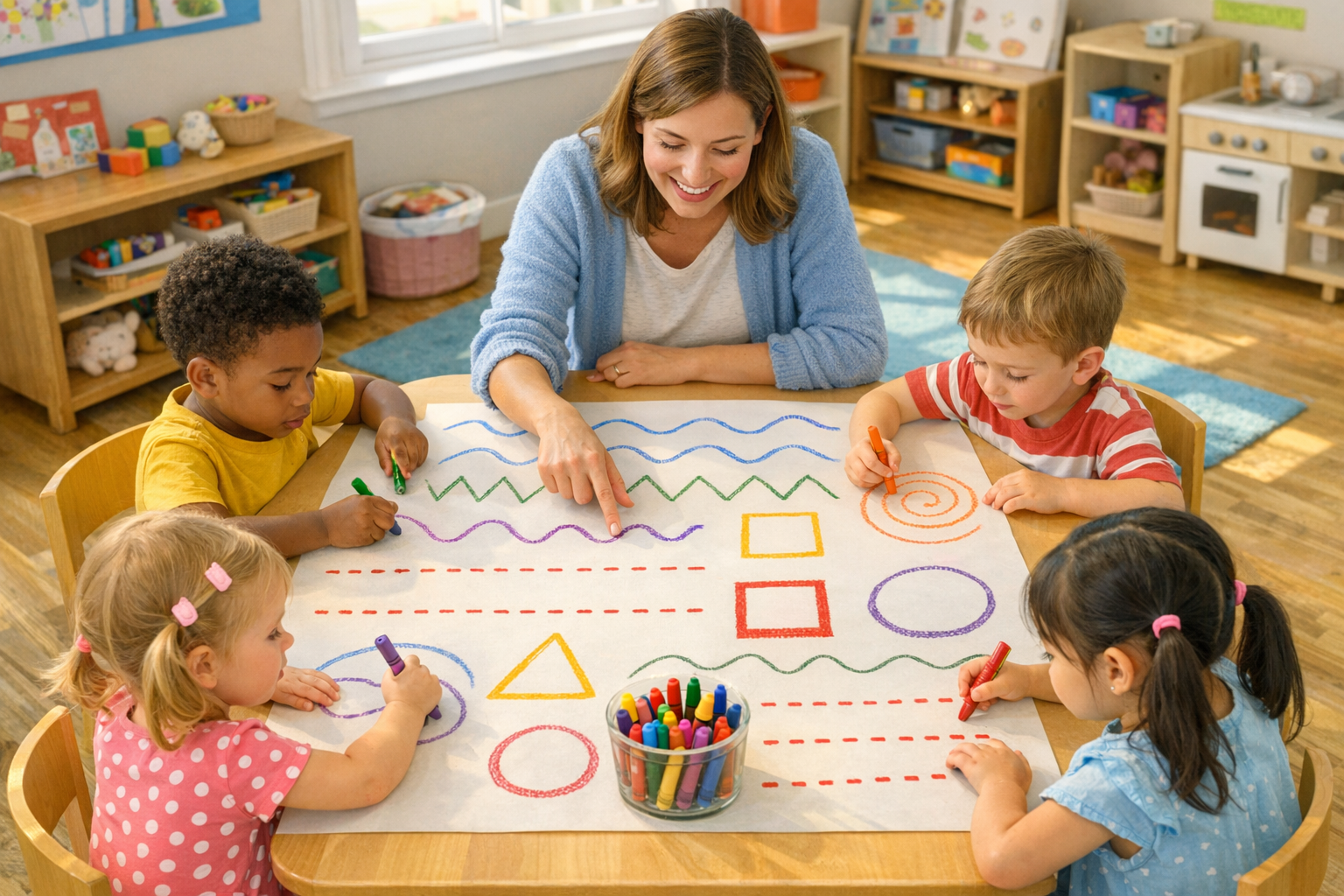 Graphisme en moyenne section : objectifs, progressions et activités efficaces