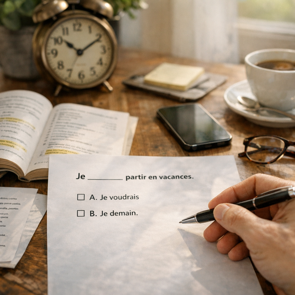 Le test express qui évite l’erreur&nbsp;&nbsp;: «&nbsp;je voudrais&nbsp;» ou «&nbsp;demain&nbsp;»&nbsp;&nbsp;?