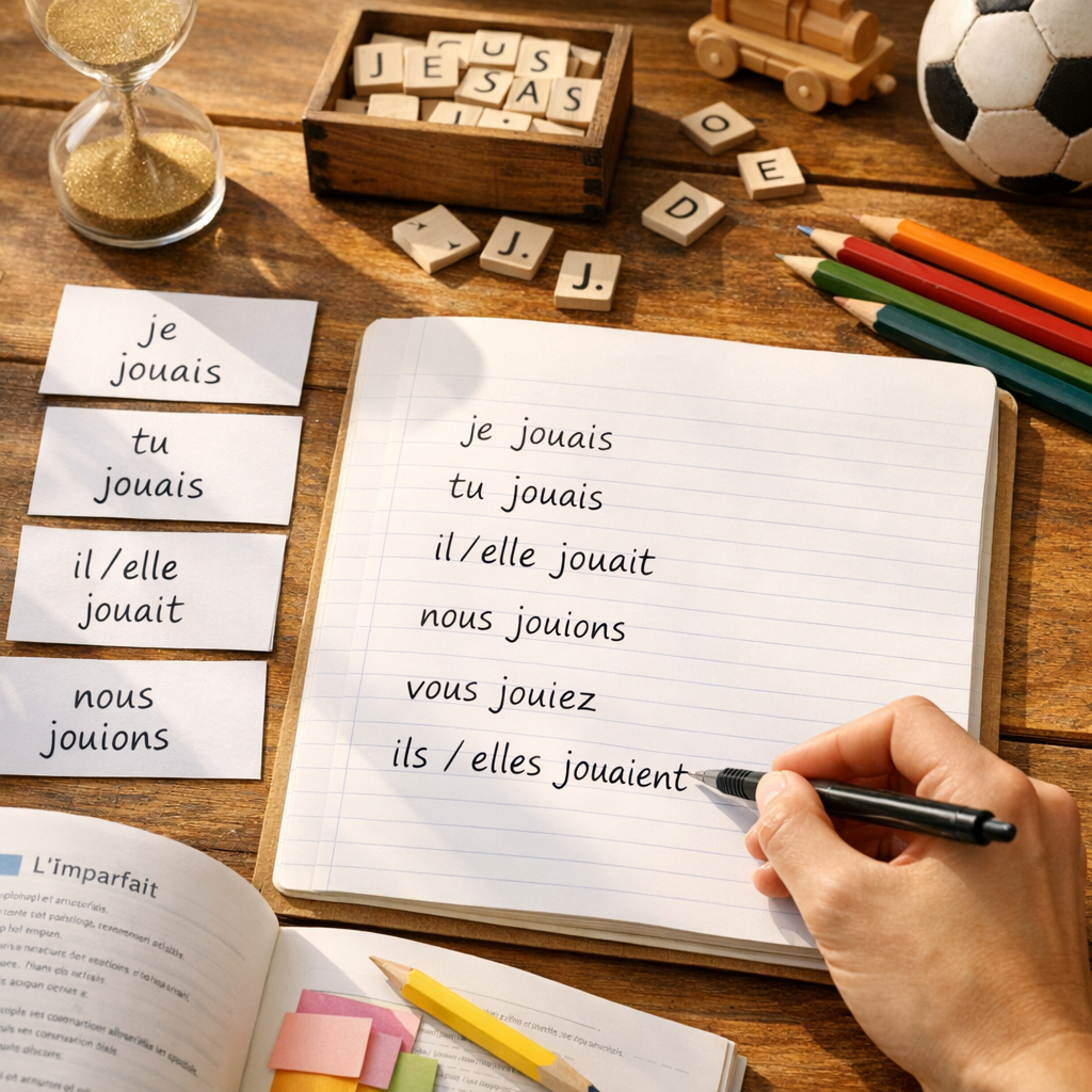 Méthode pas à pas pour conjuguer jouer à l’imparfait