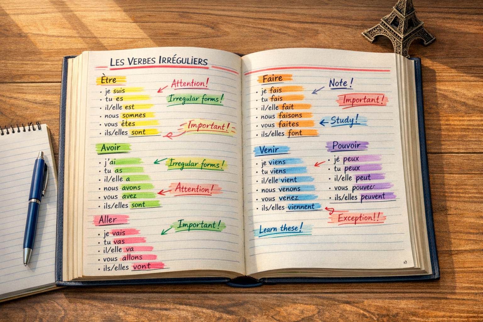 Les verbes irreguliers en francais : guide complet