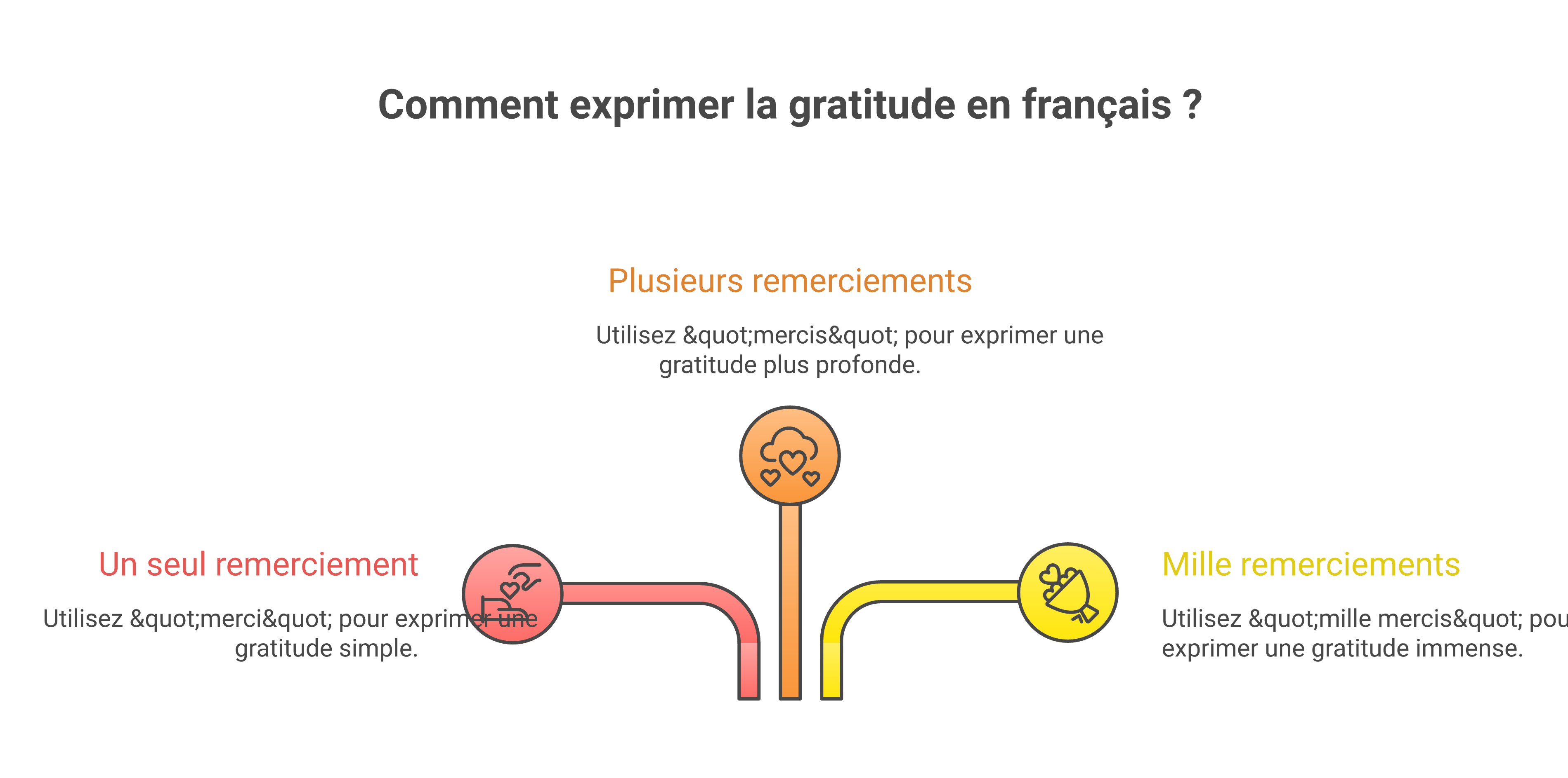 Schéma des étapes pour choisir entre merci et mercis