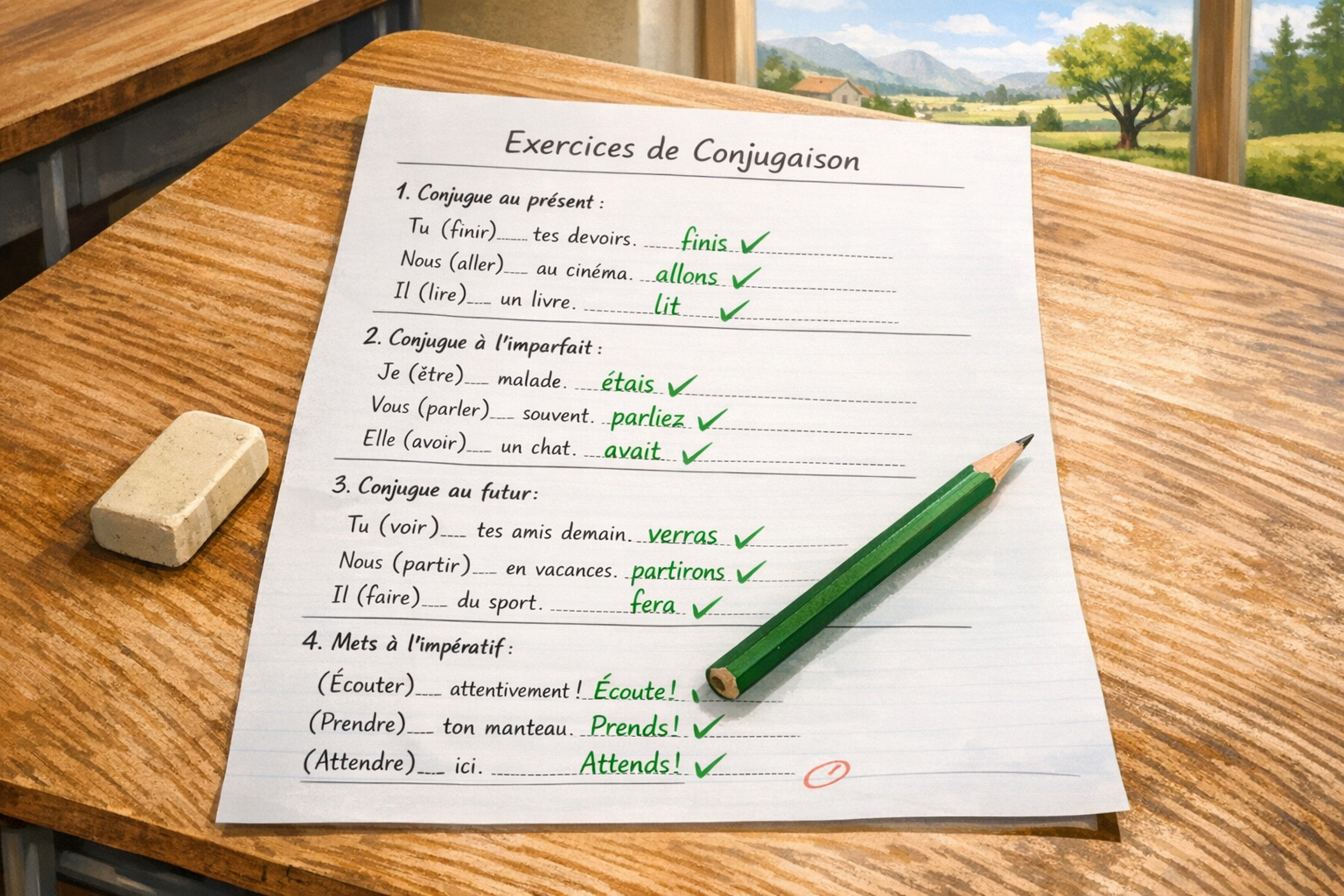 Exercices sur l'imparfait de l'indicatif : tous niveaux avec corriges
