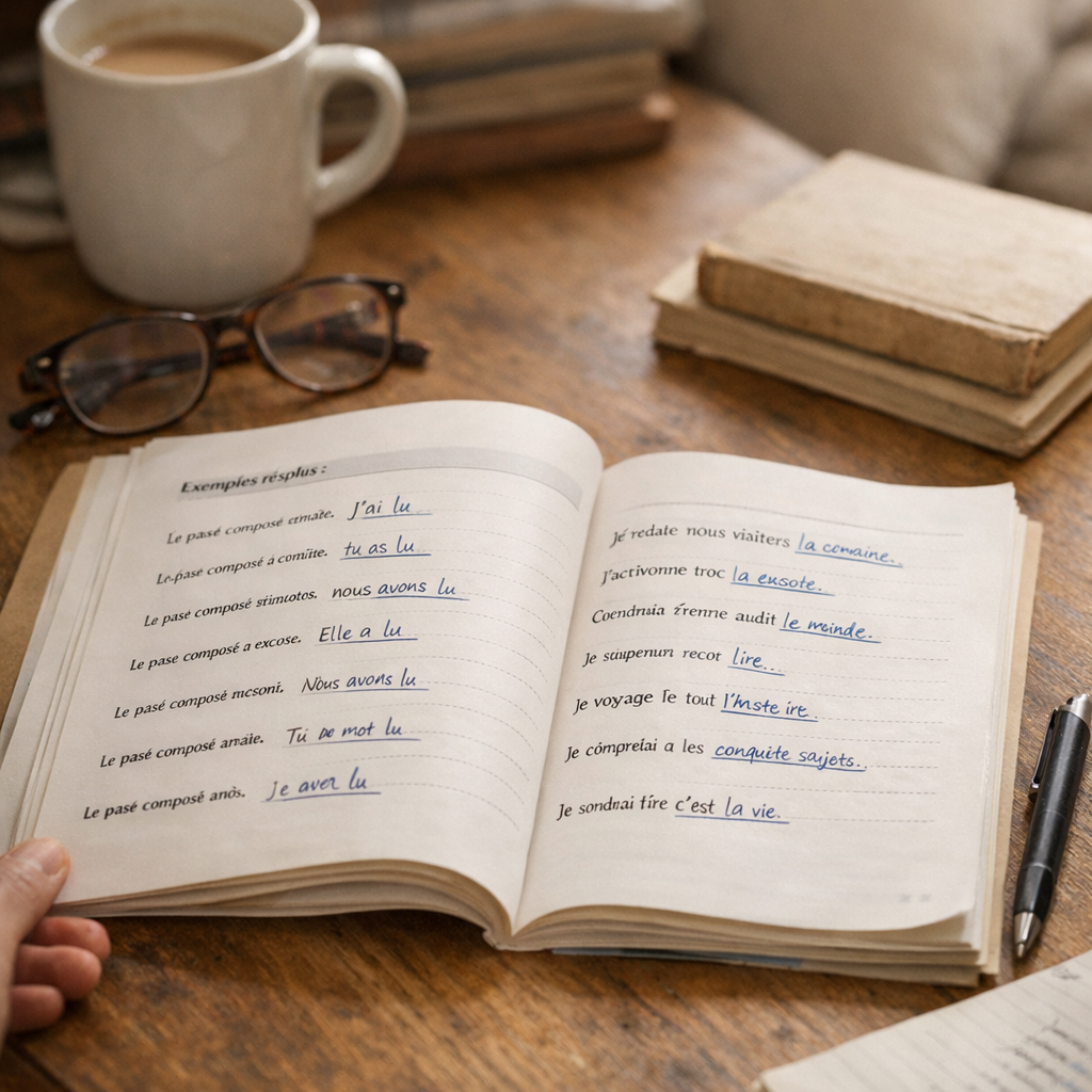 Exemples résolus : lire à l’indicatif passé composé
