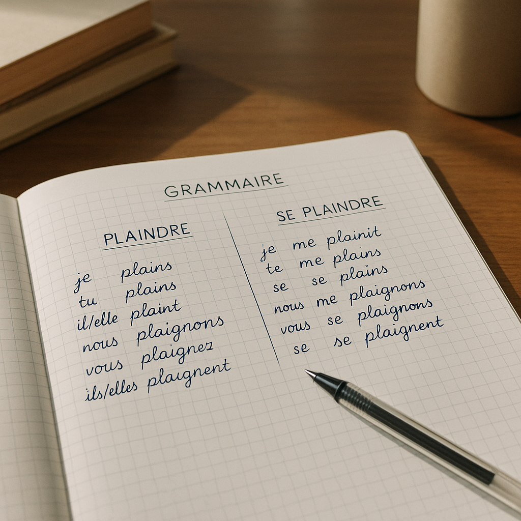 Plaindre conjugaison : formes clés et erreurs à éviter