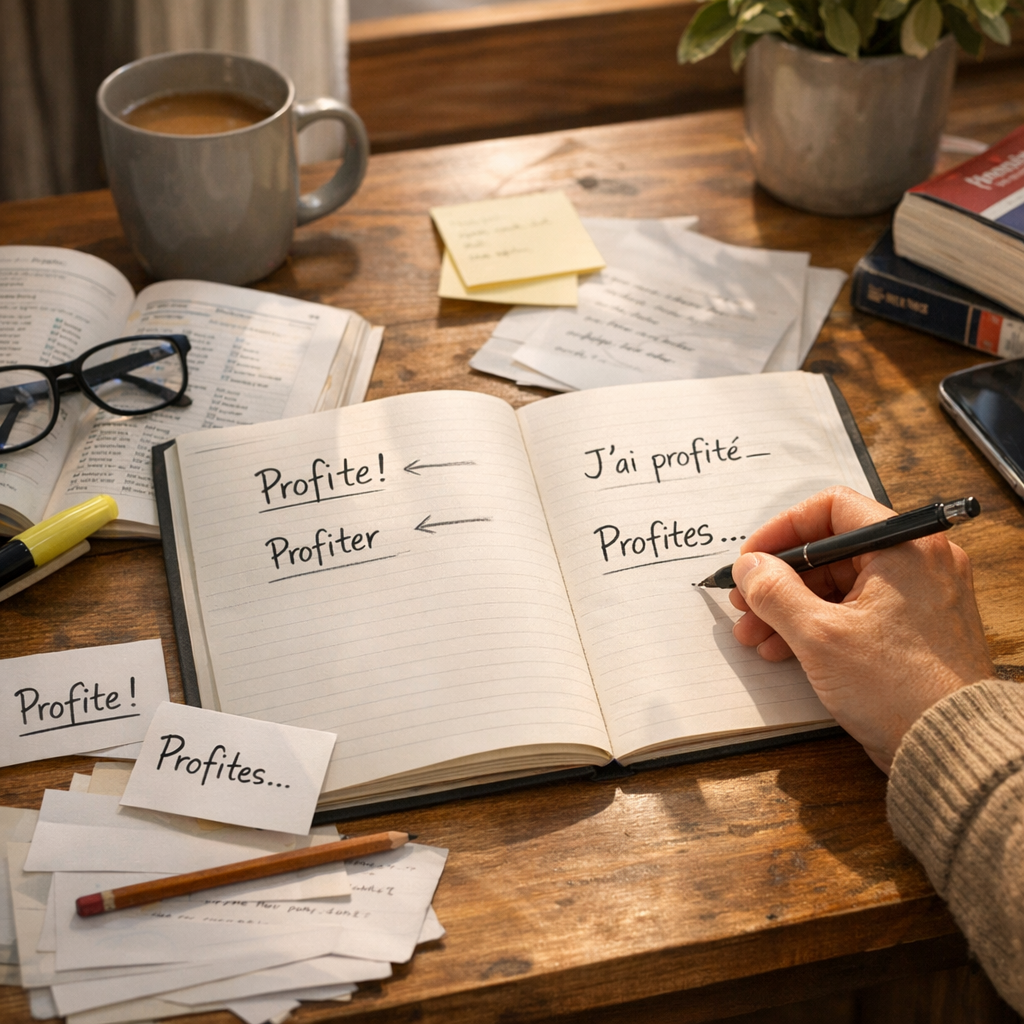 Impératif, infinitif et participe : éviter les erreurs « profite/profites »