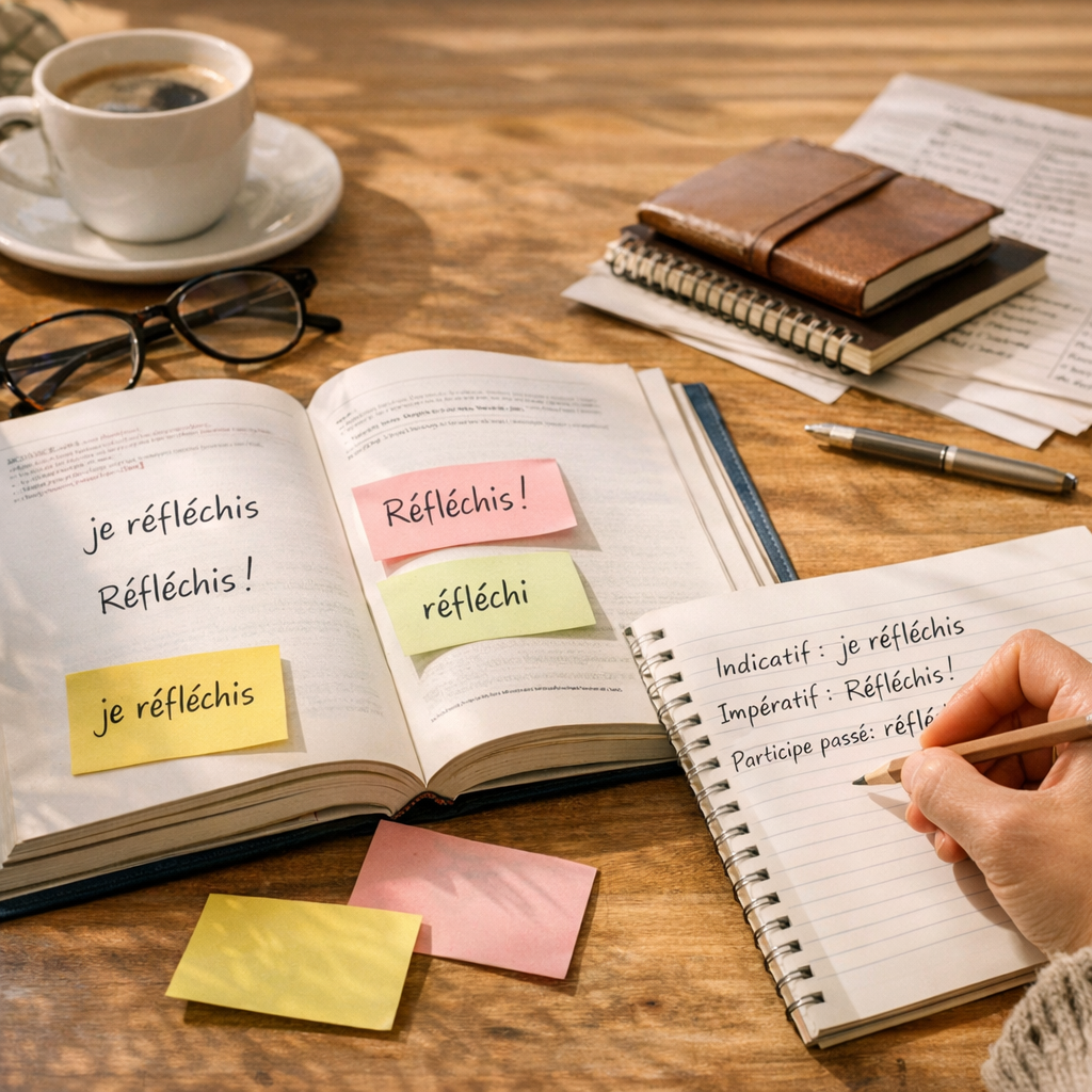 Indicatif, impératif et participe passé&nbsp;: les formes utiles de réfléchir